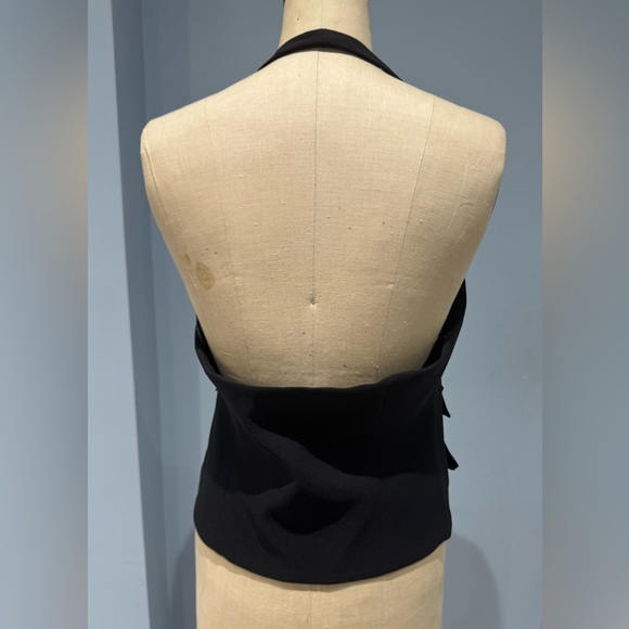 Zara Black Halter Top with Pockets - Picture 2 of 2